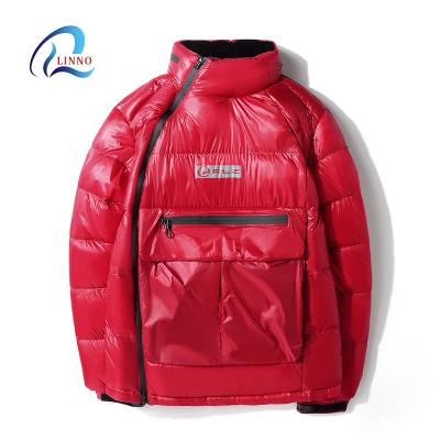 China Viable Wholesale Casual Plain Dyed Waterproof Thick Mens Winter Padded Jackets for sale