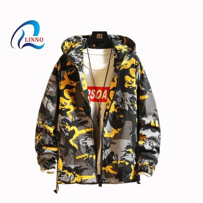 China Wholesale Mens Camouflage Print Polyester Anorak Hooded Jackets QUICK DRY for sale