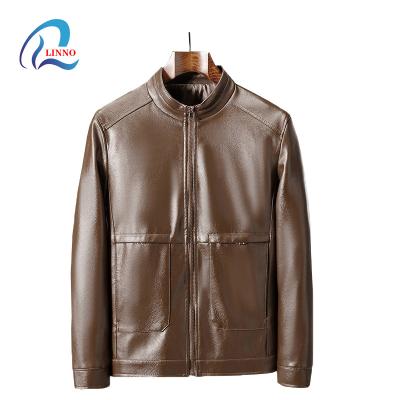 China Fashion New Arrival Design PU Leather Jacket High Quality Motorcycle Waterproof Men's Leather Jacket For Men for sale