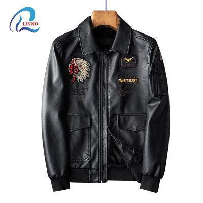 China Wholesale Custom High Quality Waterproof Embroidery Patches Motorcycle Racing Leather Jacket For Men for sale