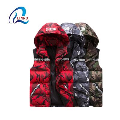 China Viable Wholesale Pattern Mens Custom Print Camouflage Stripper Sleeveless Vest Bomber Jacket for sale