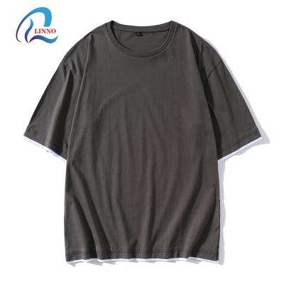 China 2021 Fashion Anti-Wrinkle Half Sleeve Drop Shoulder Two Pieces Custom Sublimation Cotton T-shirt Men's Fake Shirt for sale