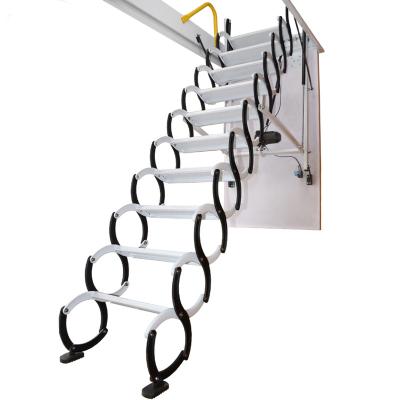 China Folding Ladders Portable Carbon Steel Attic Remote Control Ladder for sale