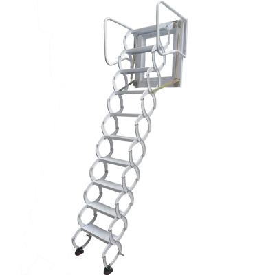 China Folding Ladders New Design Carbon Steel Mount White Attic Wall Ladder for sale