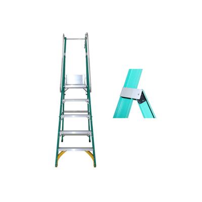 China Folding Ladders Step Industrial Fiberglass Insulated Ladder for sale