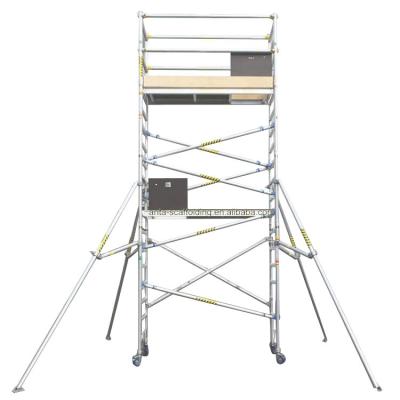 China Frame Folding Modern Portable Movable Rolling Aluminum Scaffolding Tower Australian/European Standards for sale