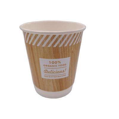 China Disposable Disposable Double Glass 10oz Wallpaper Cup for sale