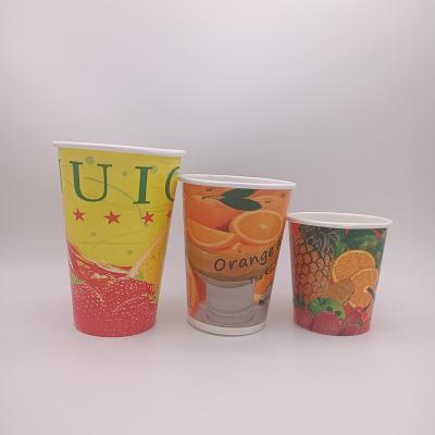 China Anqing Porcelain Best Disposable Eco Friendly 12oz Cold Drink Paper Cups for sale