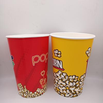 China Best Anqing Porcelain Disposable Popcorn 46oz Paper Bucket for sale