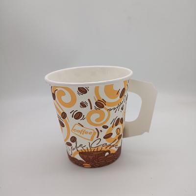 China Fashionable Style Disposable 7oz Small Bottom Disposable Paper Cup With Handle for sale