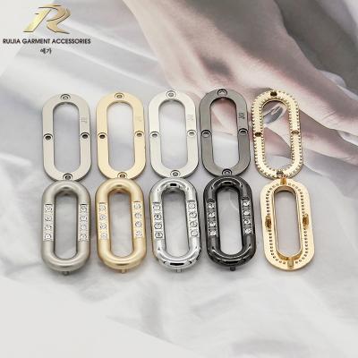 China Part Of Color Can Be Nickel Free Fashion Design Oval Metal Eyelets Garment Eyelets With Rhinestone for sale