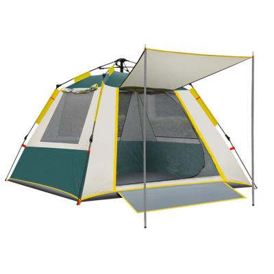 China Type One Diagonal Bracing Door And Three Automatically Open Platform Three Person Double Freestanding Outdoor Tent for sale