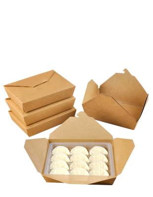 China Recyclable Disposable Biodegradable Waterproof Lunch Dumpling Paper Packing Takeout Cardboard for sale