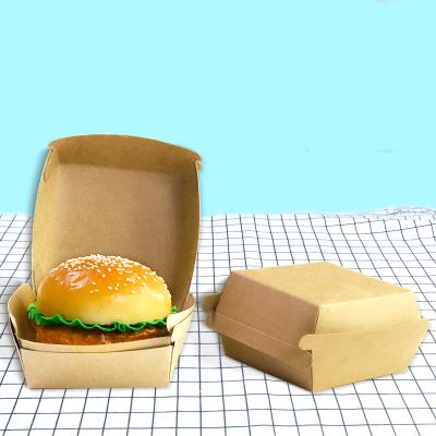 China Customized Recyclable Food Grade Interval Cake Hamburger Wrapping Paper Takeaway Packaging Box for sale