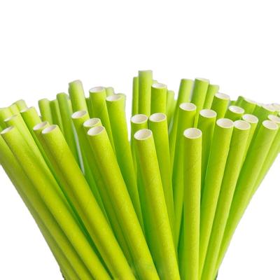 China 100% Biodegradable Degradable Paper U Shape Solid Color Bendable White Straw for sale