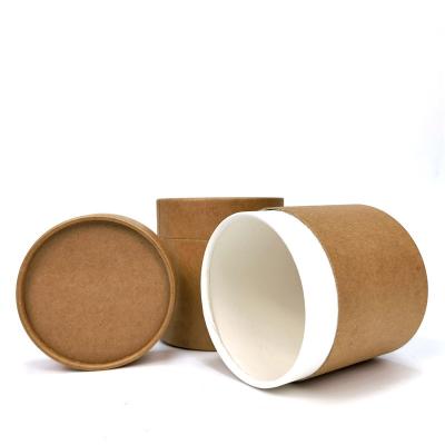 China Biodegradable Wholesale Custom Kraft Paper Round Cardboard Gift Box Design Logo Tea Packaging for sale