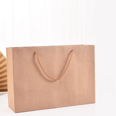 China Recyclable Custom Printing Recyclable Kraft Paper Bag Shopping Bag Gift Bag With Handles for sale