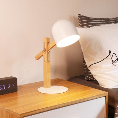 China Modern Wooden Arm Folding Reading Light Adjustable Modern Led Desk Lamp for sale