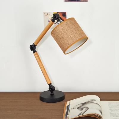 China Wholesale Price Modern Fashionable Wooden Swing Arm Decorable Bedroom Reading Table Lamp Durable for sale