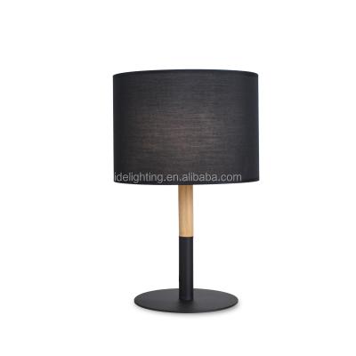 China Factory Price Modern Customized Living Room Bed Side Around Base Iron Black White Table Lamp for sale