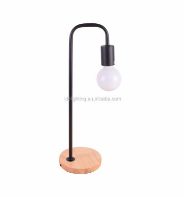 China Iron Bend Hand Painted Wooden Low Lamp for sale