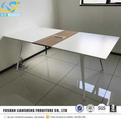 China White PANEL Office Modular Rectangular Conference Table for sale