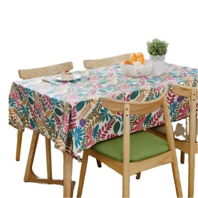 China New Printed High Quality Wholesale Waterproof and Oil Proof Leaf Flower Table Cloth Table Cover for sale