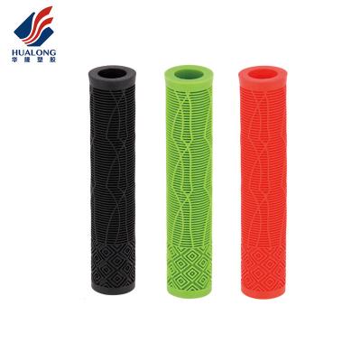 China HUALONG bicycle grips manufacture 166mm flangeness stunt sccoter grips for sale