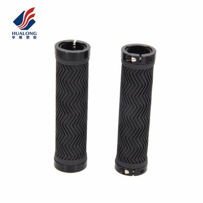 China Bicycle parts of HUALONG bicycle manufacture fat bike grips with lock ring for sale