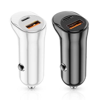 China High Quality PD20W Mobile Phone Car Charger USB A+C Car Adapter 3A Fast Charging Fast Charger For Mobile Phone for sale