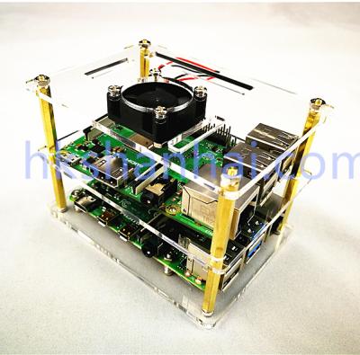 China For raspberry pi 4B high quality pi 4 B model enclosure supports fans box for raspberry pi 4B for sale