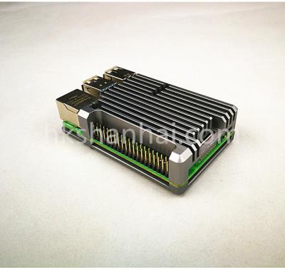 China For raspberry pi 4B 4B shell aluminum alloy box 4B heatsink accessories for raspberry pi 4B for sale