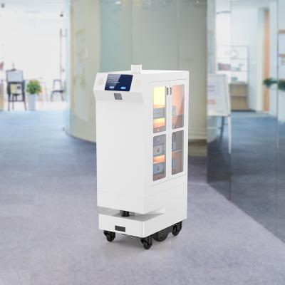 China The other new type of confidential cargo document delivery robot with closed box QR Code switch document delivery robot for sale