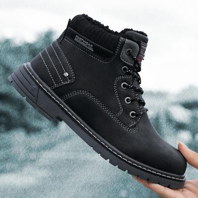 China Fashion Trend Hiking Boots Trekking Leather Men Outdoor Sports Climbing Hunting Waterproof Military Tactical Black Walking Boot Boots Men for sale