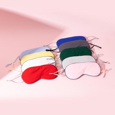 China Wholesale Breathable Hanging Hanging Ice Silk Blindfold Satin Viscous Fiber Ear Shade Sleep Mask for sale