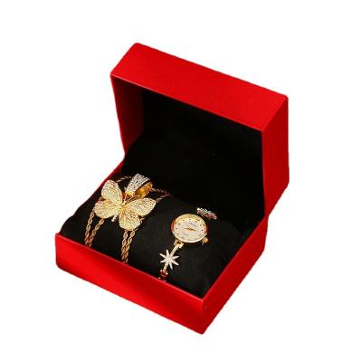 China Personality, Trend and Temperament, Luxury and Brilliant Gift Butterfly Automotive Women, Watch + Necklace (2pcs/set) for sale