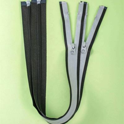 China The viable reflective brand and fluorescent waterproof nylon zippers for clothes and bag waterproof nylon zippers for sale