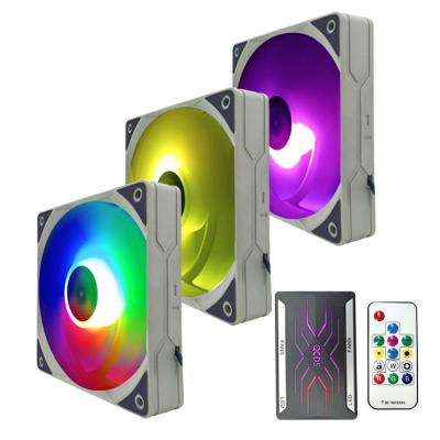 China ARGB new product in 2022 QCDS with remote control cooler pwm fit cpu PC 120mm RGB low noise fans cooling cpu fan for sale