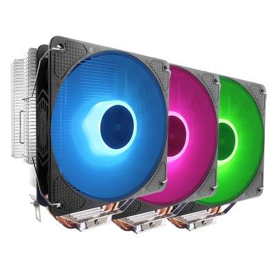 China Universal Colorful Breathing CPU Cooler Silent CPU Light Effect CPU Cooler Cooler 120mm Heatsink CPU Heatsink Cooler Universal for sale