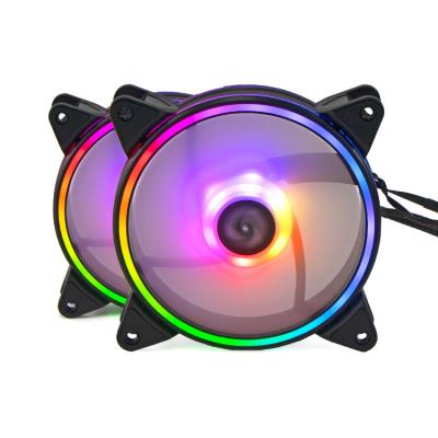 China Colorful 140mm Led Light Cooler ARGB Cooler CPU Cooler PC Computer Case Rainbow Fans Factory Rainbow Fans Low Noise Quiet Silent 140mm for sale