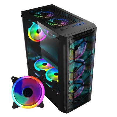 China With popular side panel window computer box supports atx matx motherboard pc anime gaming computer desktop casescomputer black case for sale