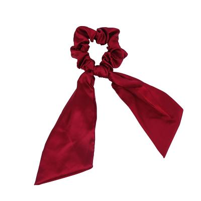 China 20pcs/opp polyester 20pcs/opp bag FD-051A picture of ponytail elastic girl's popular solid bow tie band hairband headband picture shows popular for sale