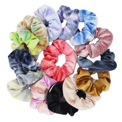 China Large Velvet Pocket Zipper Scrunchies Elastic Ponytail Hair Band Hair Rings Ties For Sports Exercise FD-071201 for sale