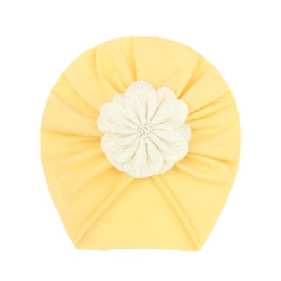 China Fashion Amazon 2021 European and American soft children's Autumn Thin Style Hotsale new children's hat baby toque flower baby hat for sale