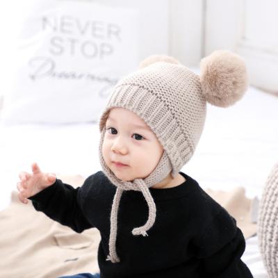 China New Soft Braid Baby Hat Fashion Warm Hats Autumn and Winter Wool Children's Hats for sale