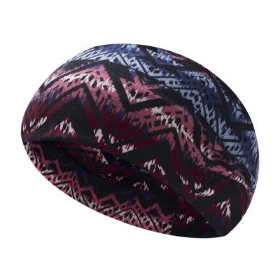 China New popular women's sports sports headband yoga sweatband sweat band wide brim printing headdress for sale