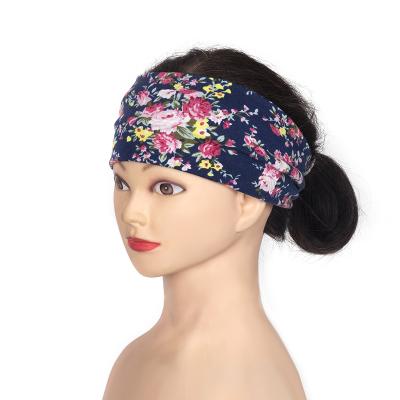 China Washing Popular Korean Cross Bandage Headband Exercise Hair Band Ladies Girls Ladies Elastic Hair Accessories for sale