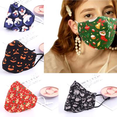 China Wholesale Comfortable Reusable Washable Breathable 3D Printed Cartoon Maskes Custom Designs Fashion Christmas Heart Face Maskes Party Facemas for sale