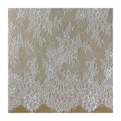 China French wedding lace accessories breathable boutique white voile skirt breathable wide-sided diy handmade lace fabric for sale