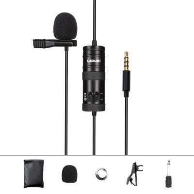 China Lavalier Microphone Handheld Lapel Microphone Wired 3.5mm Earphone Jack with Noise Reduction for Cell Phones and Cameras for sale